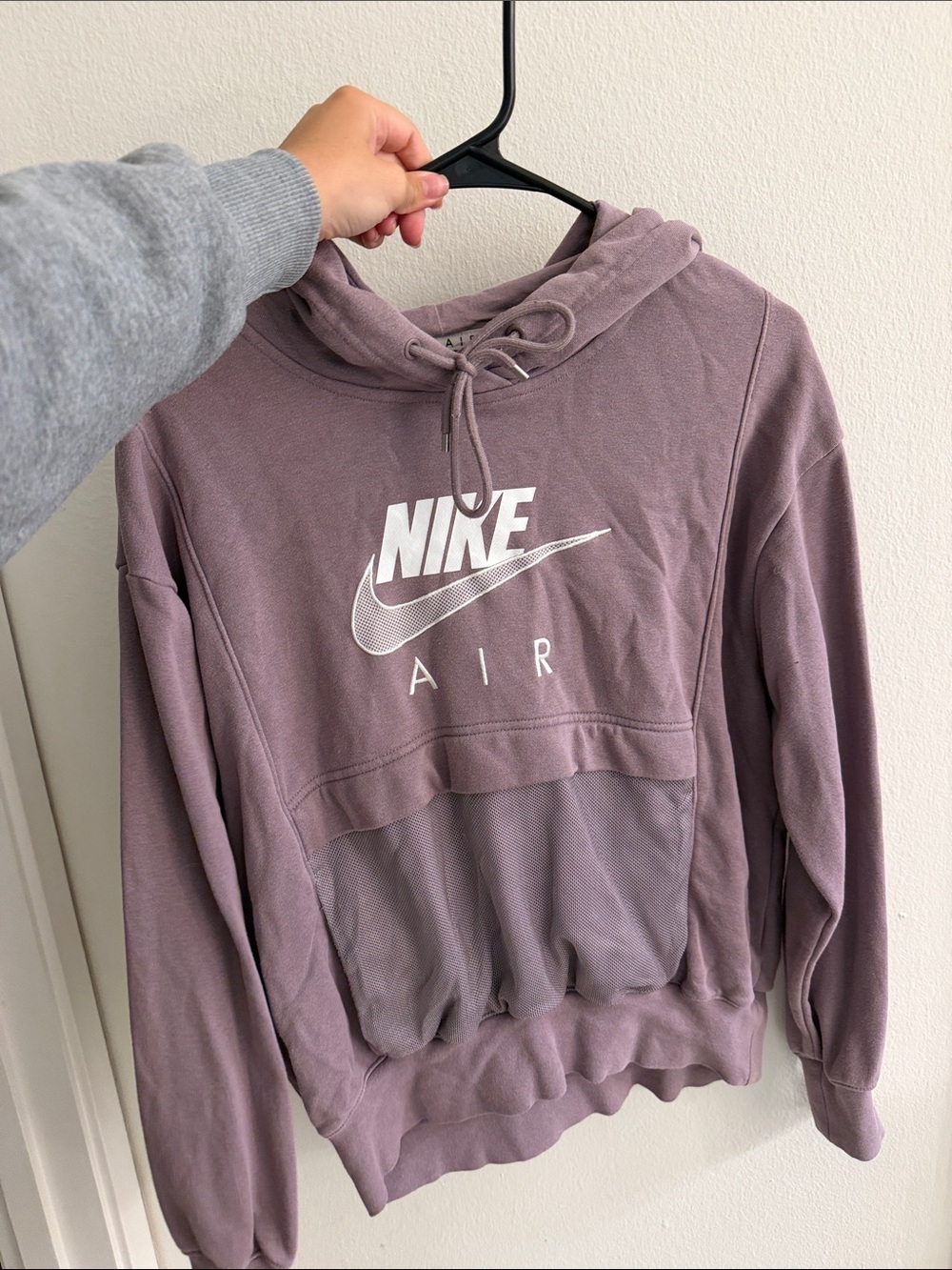 Nike Mauve Hoodie with White Nike Air Logo